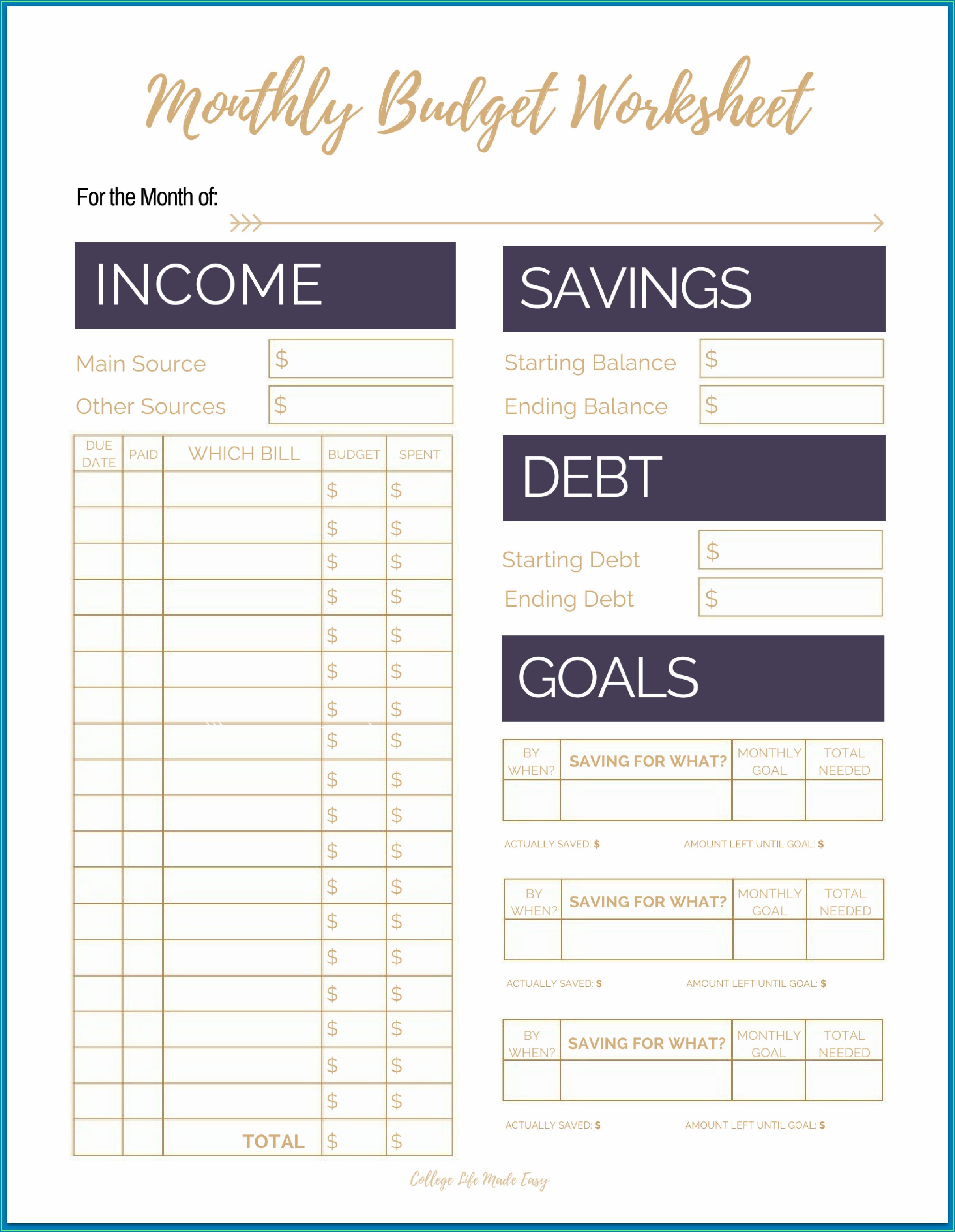 Get 85 Budgeting Worksheets For Students Ideas 52