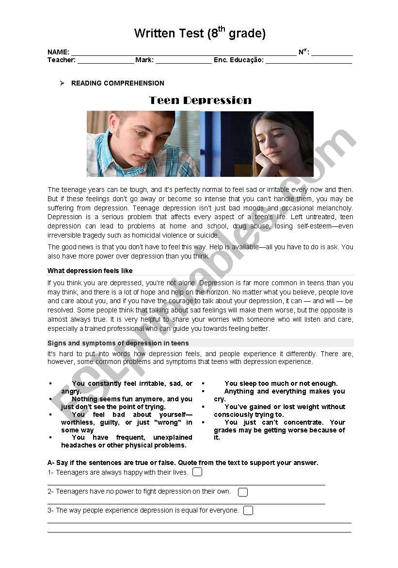 Get 85 Depression Worksheets For Teens Ideas 11