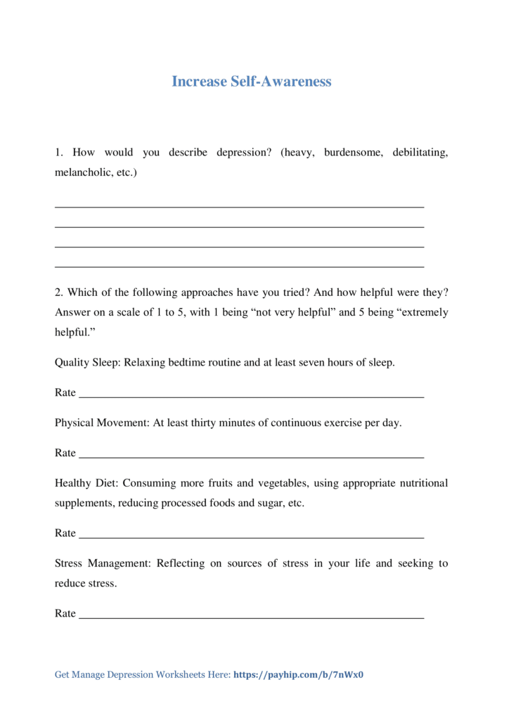 Get 85 Depression Worksheets For Teens Ideas 15