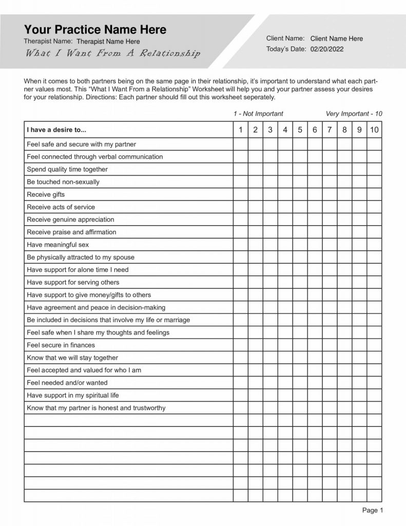 Get 85 Marriage Improvement Worksheets Ideas 81