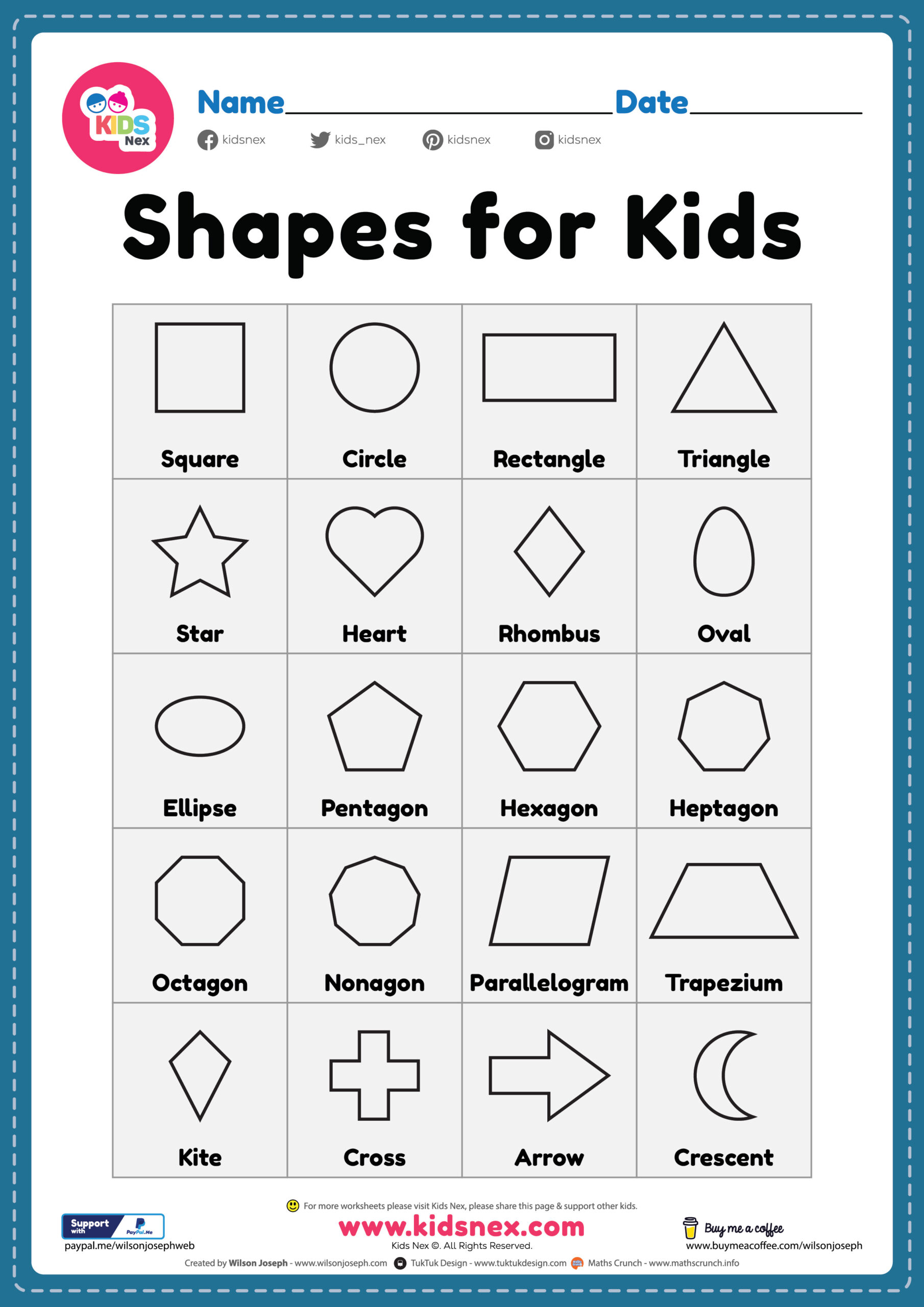 Get 85 Shapes Worksheet For Preschool Ideas 22