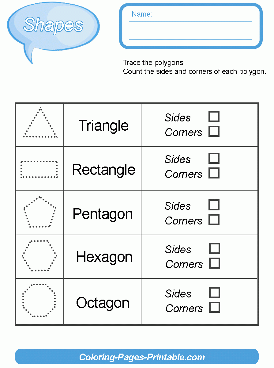 Get 85 Shapes Worksheet For Preschool Ideas 23