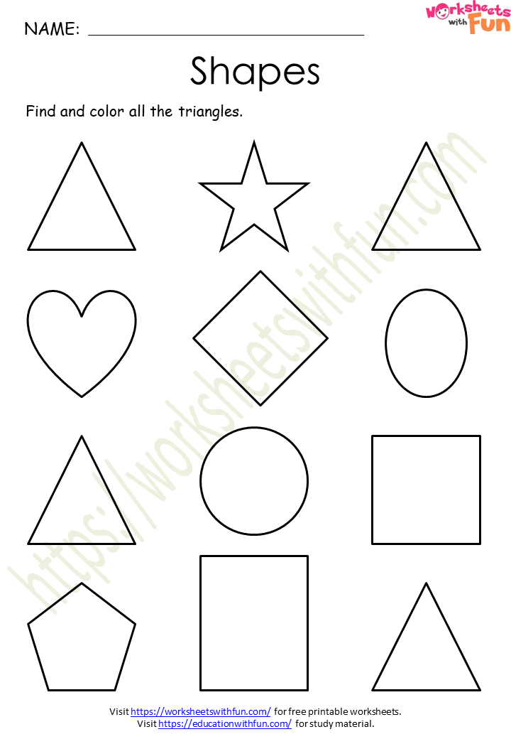 Get 85 Shapes Worksheet For Preschool Ideas 57