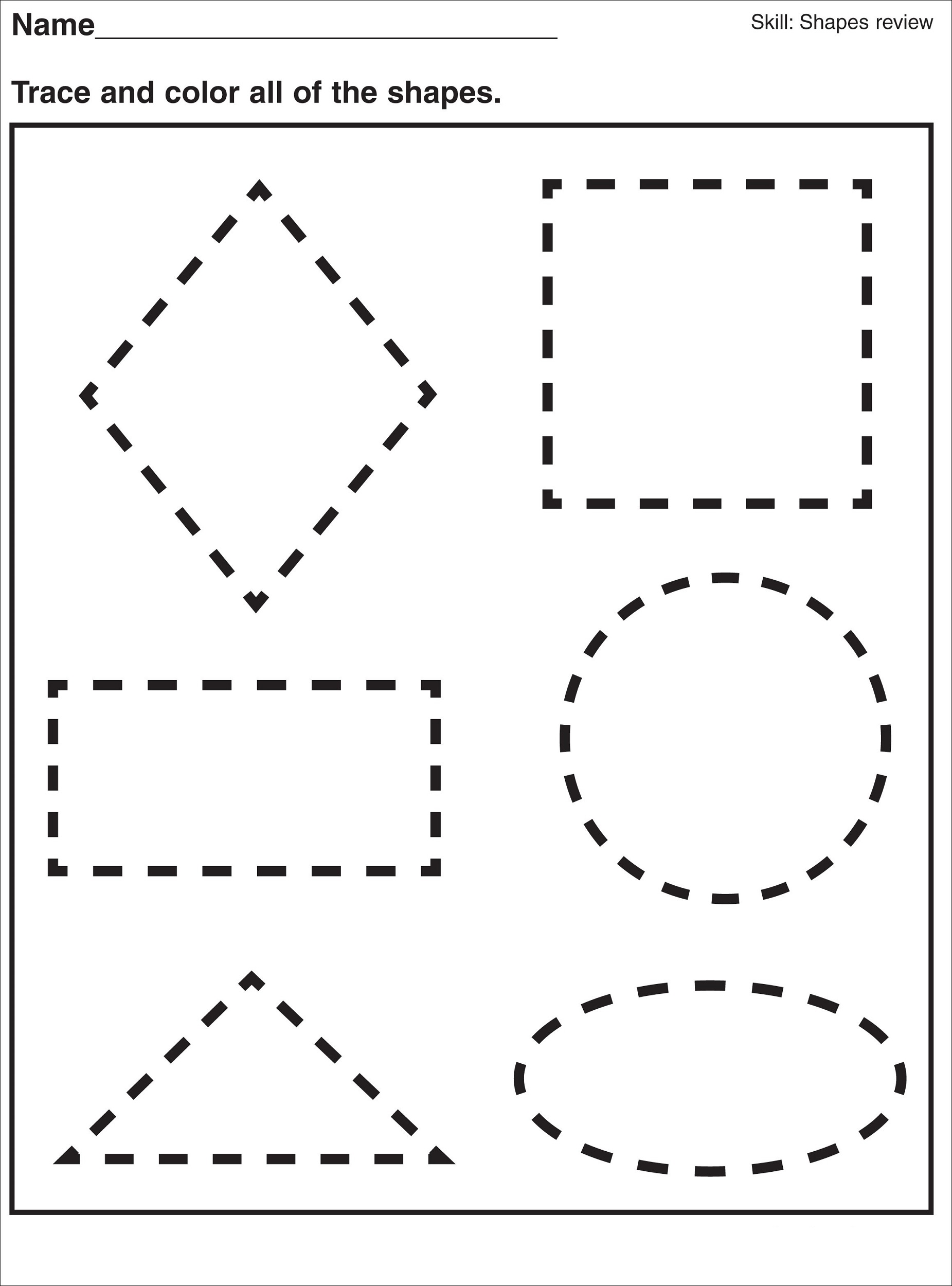 Get 85 Shapes Worksheet For Preschool Ideas 71