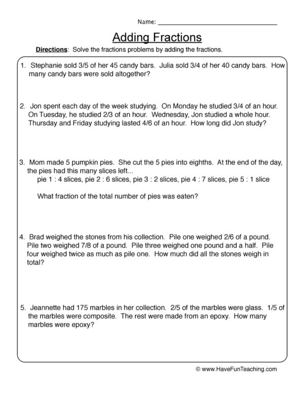 Get 85 Summer Fractions Worksheets Ideas 77