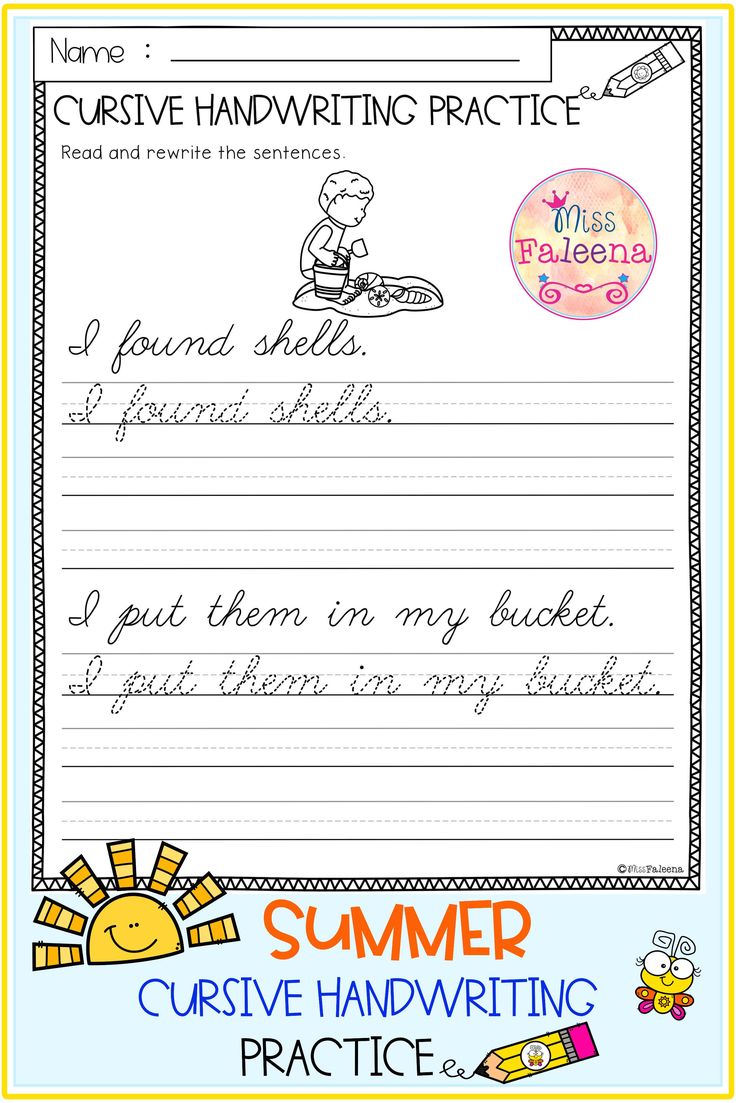 Get 85 Summer Handwriting Practice Ideas 6