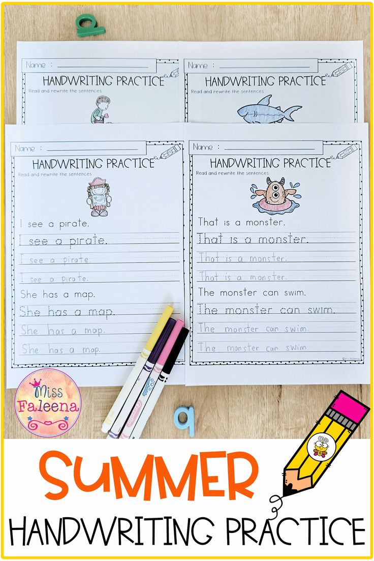 Get 85 Summer Handwriting Practice Ideas 9