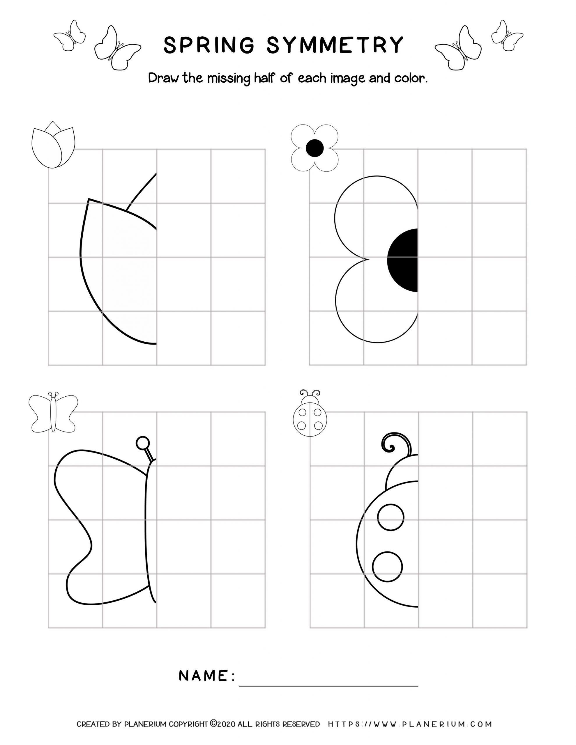 Get 85 Summer Symmetry Worksheet 2