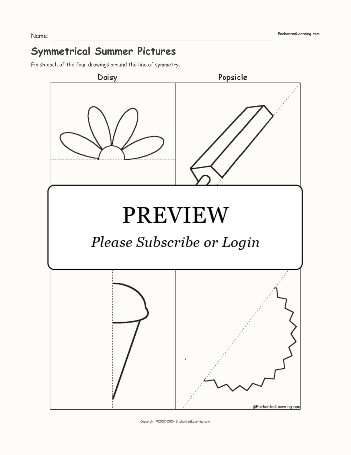 Get 85 Summer Symmetry Worksheet 69