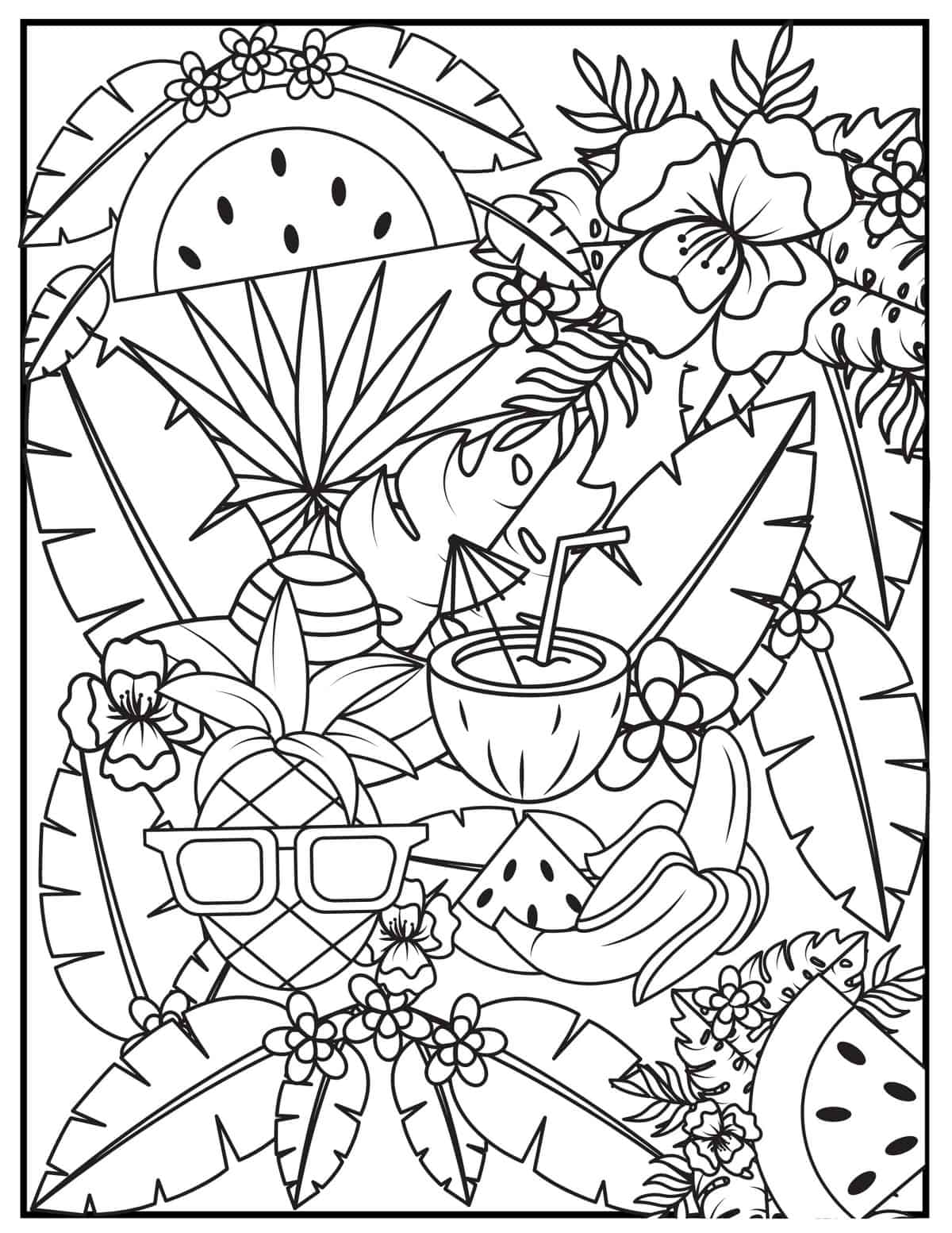 Best 45 Coloring Pages Summer Adult Ideas 29