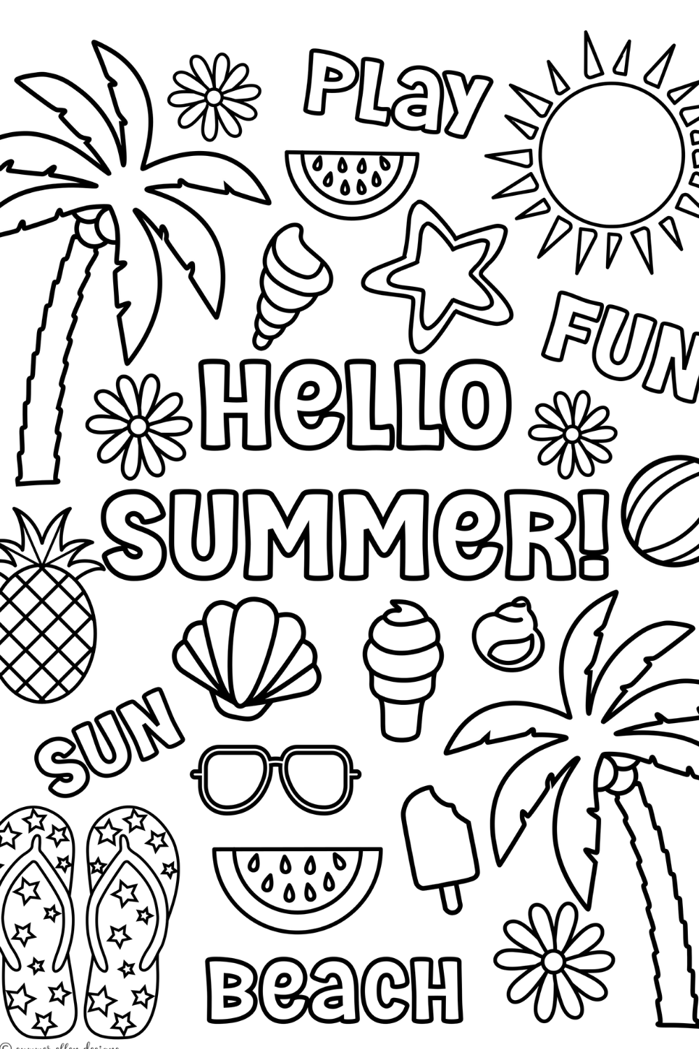 Best 45 Coloring Pages Summer Adult Ideas 38