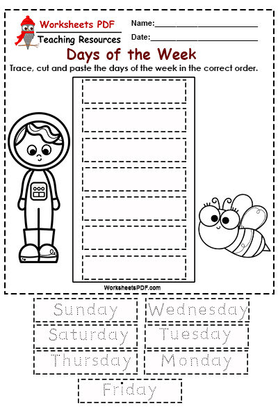 Best 45 Days Of The Week Worksheets Ideas 24