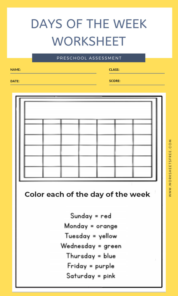 Best 45 Days Of The Week Worksheets Ideas 43