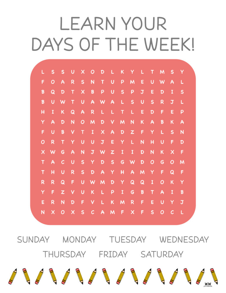 Best 45 Days Of The Week Worksheets Ideas 44