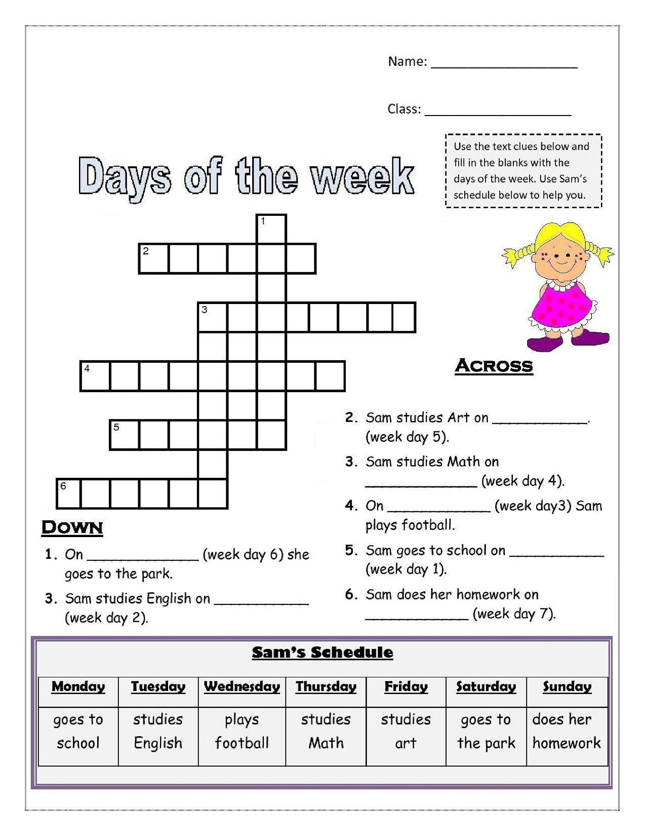 Best 45 Days Of The Week Worksheets Ideas 45