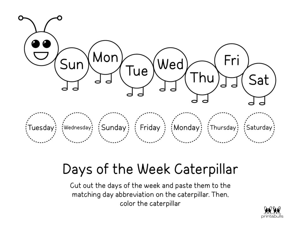 Best 45 Days Of The Week Worksheets Ideas 5