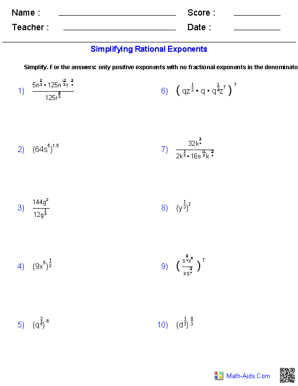 Best 45 Properties Of Exponents Worksheets Ideas 11