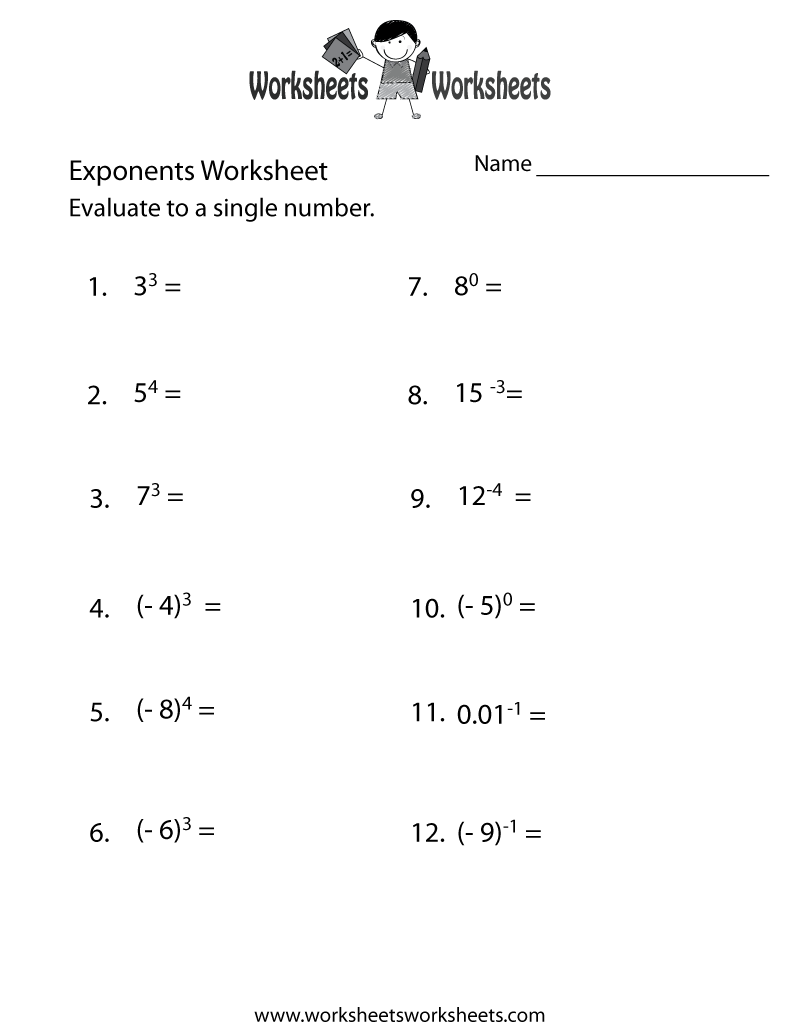 Best 45 Properties Of Exponents Worksheets Ideas 14