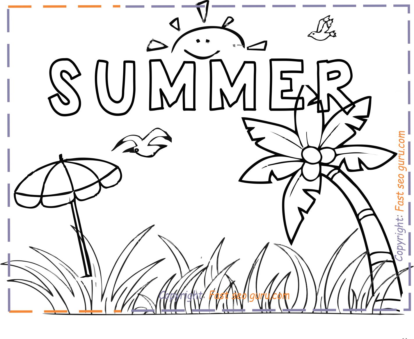 Best 45 Summer Holiday Coloring Pages Ideas 23