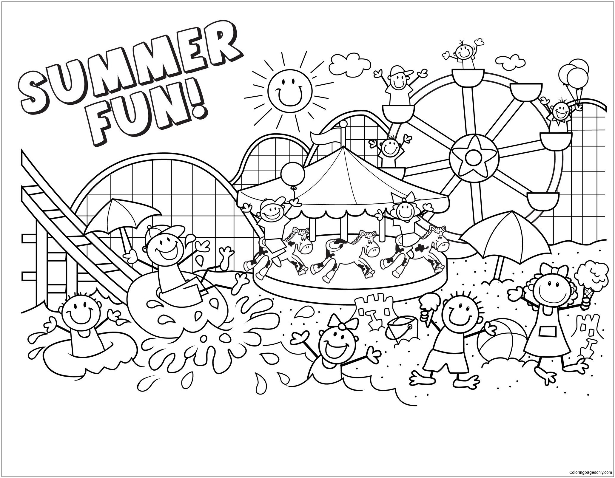 Best 45 Summer Holiday Coloring Pages Ideas 30