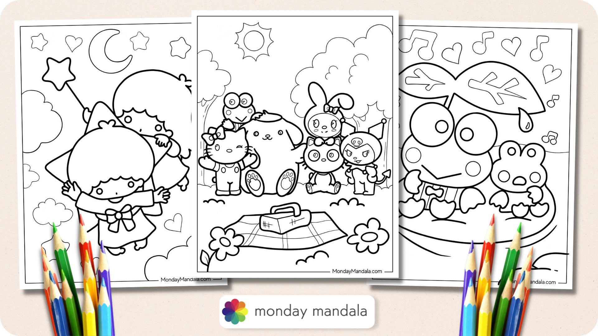 Best 45 Summer Sanrio Coloring Pages Ideas 37