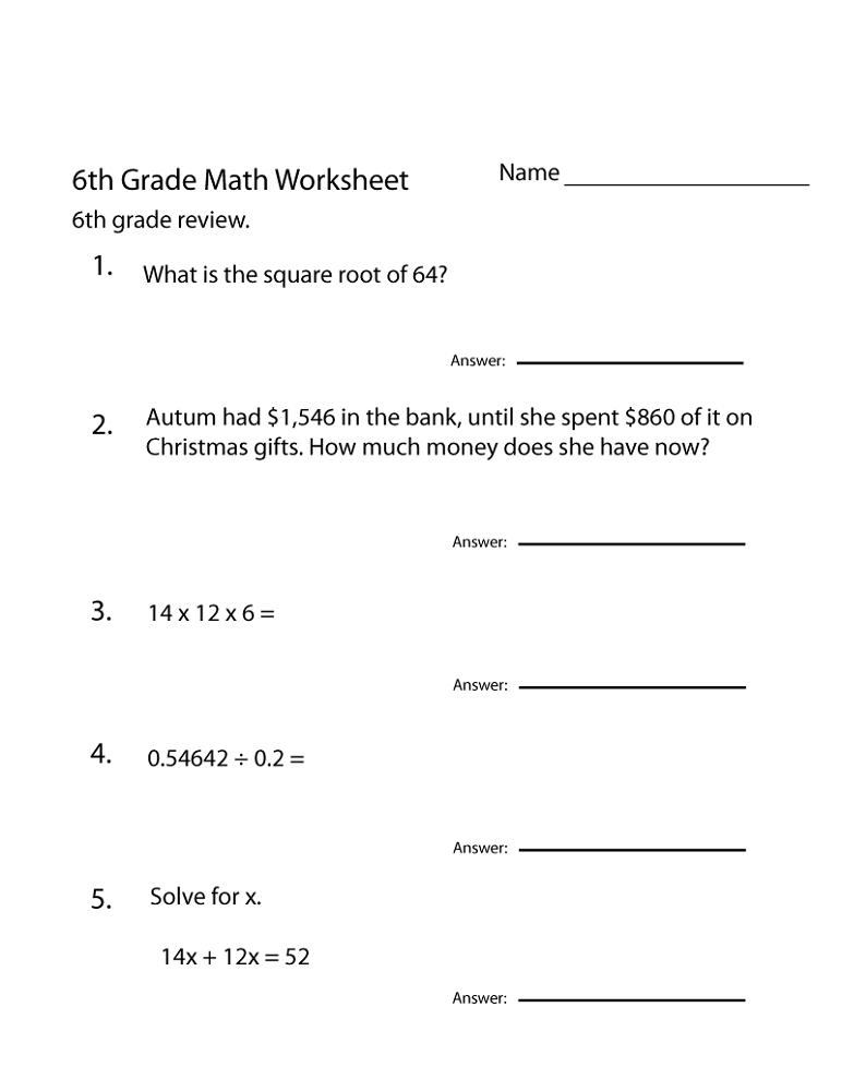 Best 50 6Th Grade Worksheets Ideas 28