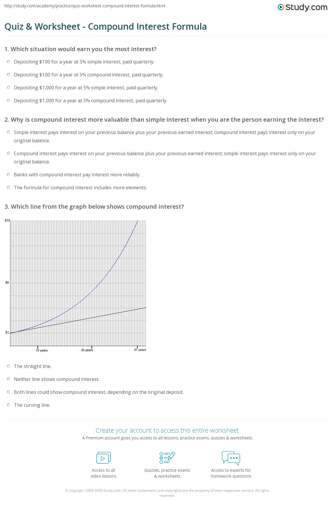 Best 50 Compound Interest Worksheets Ideas 27