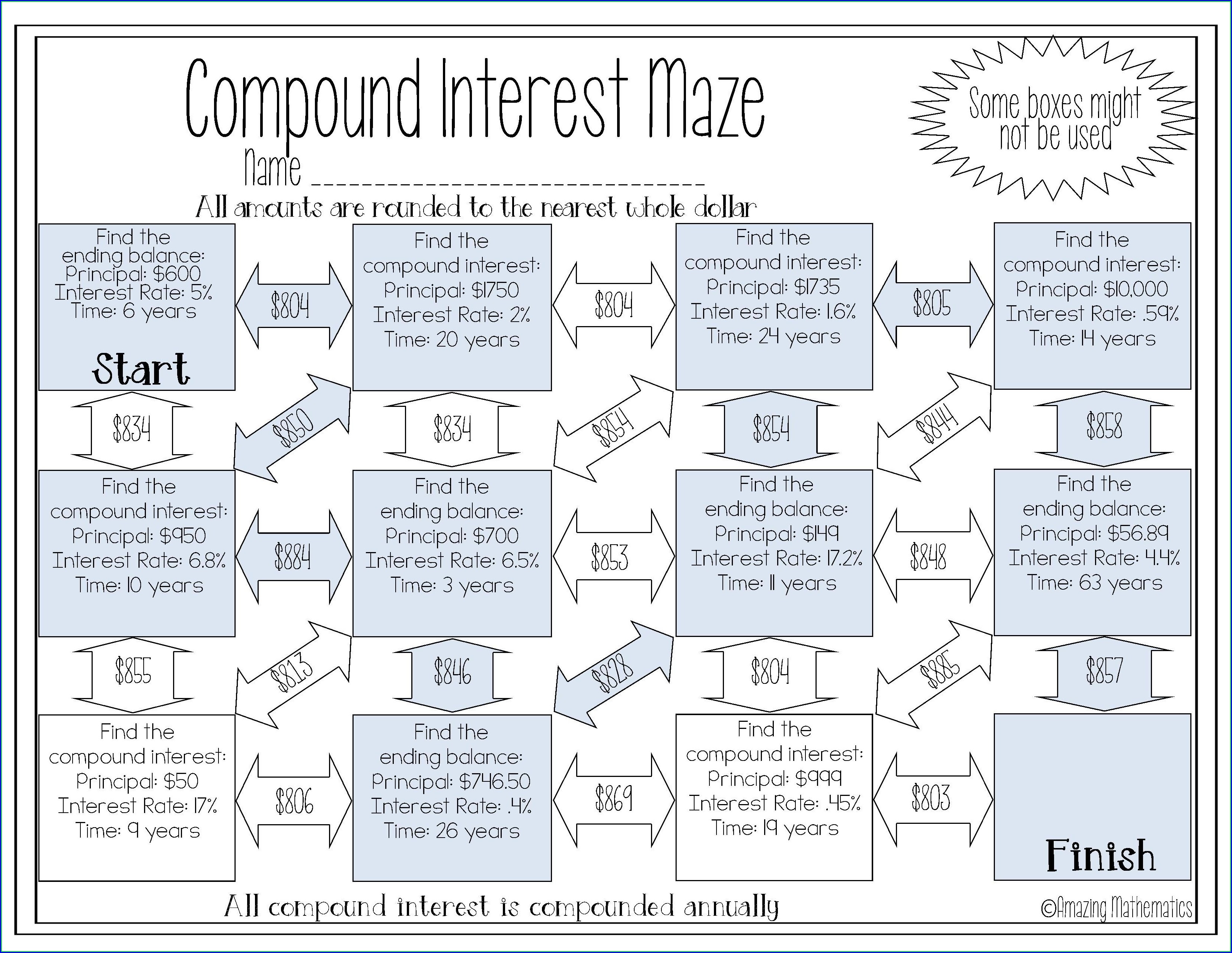 Best 50 Compound Interest Worksheets Ideas 7