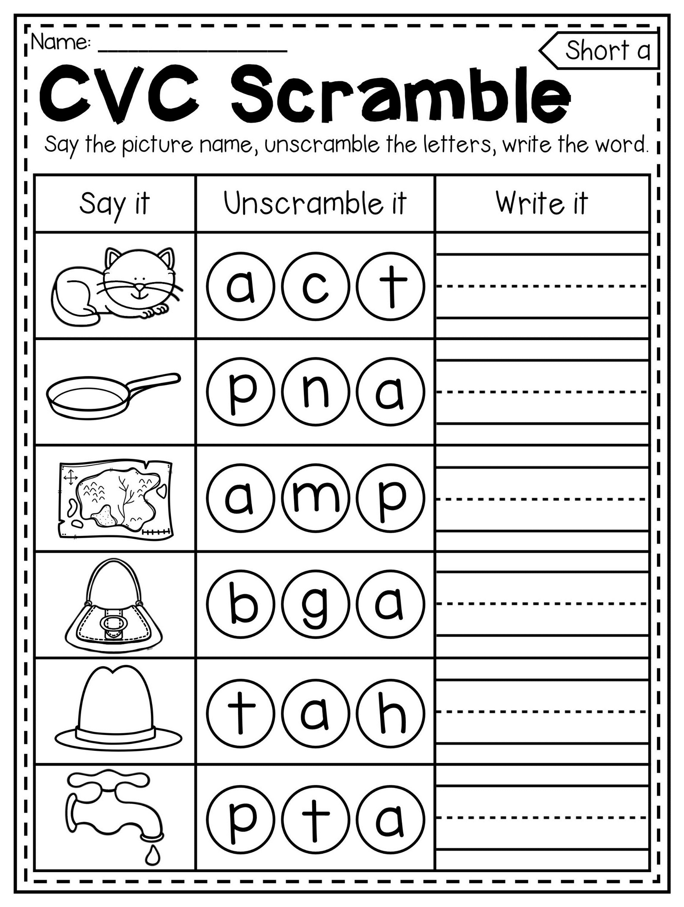 Best 50 Cvc Words Worksheets Ideas 48