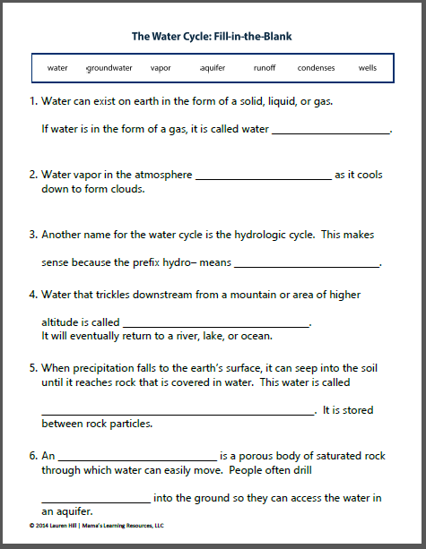 Best 50 Water Cycle Worksheets Ideas 24