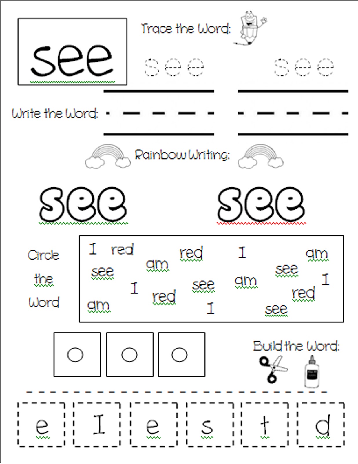 Get 85 Kindergarten Sight Words Worksheets Ideas 21