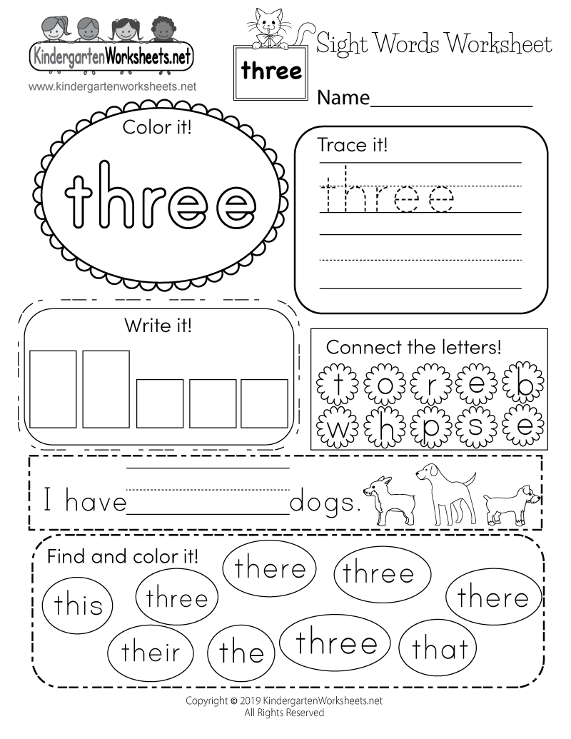 Get 85 Kindergarten Sight Words Worksheets Ideas 23