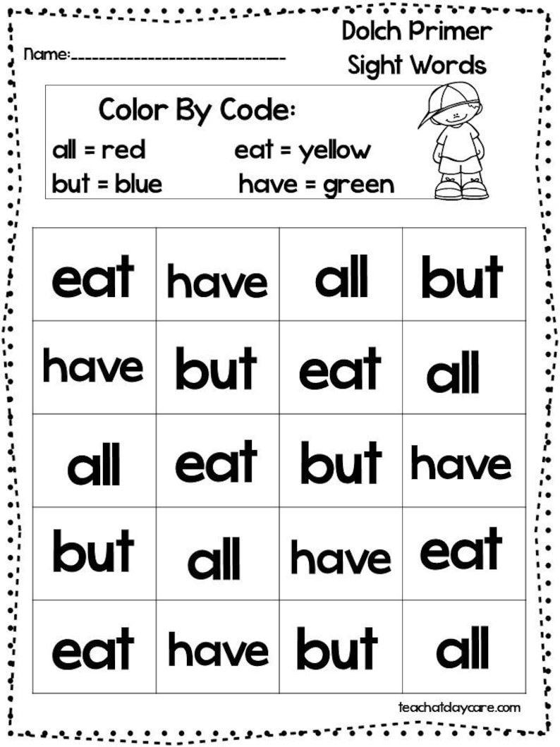 Get 85 Kindergarten Sight Words Worksheets Ideas 36