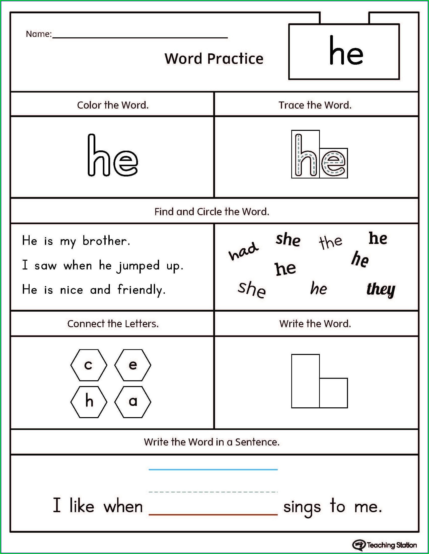 Get 85 Kindergarten Sight Words Worksheets Ideas 5