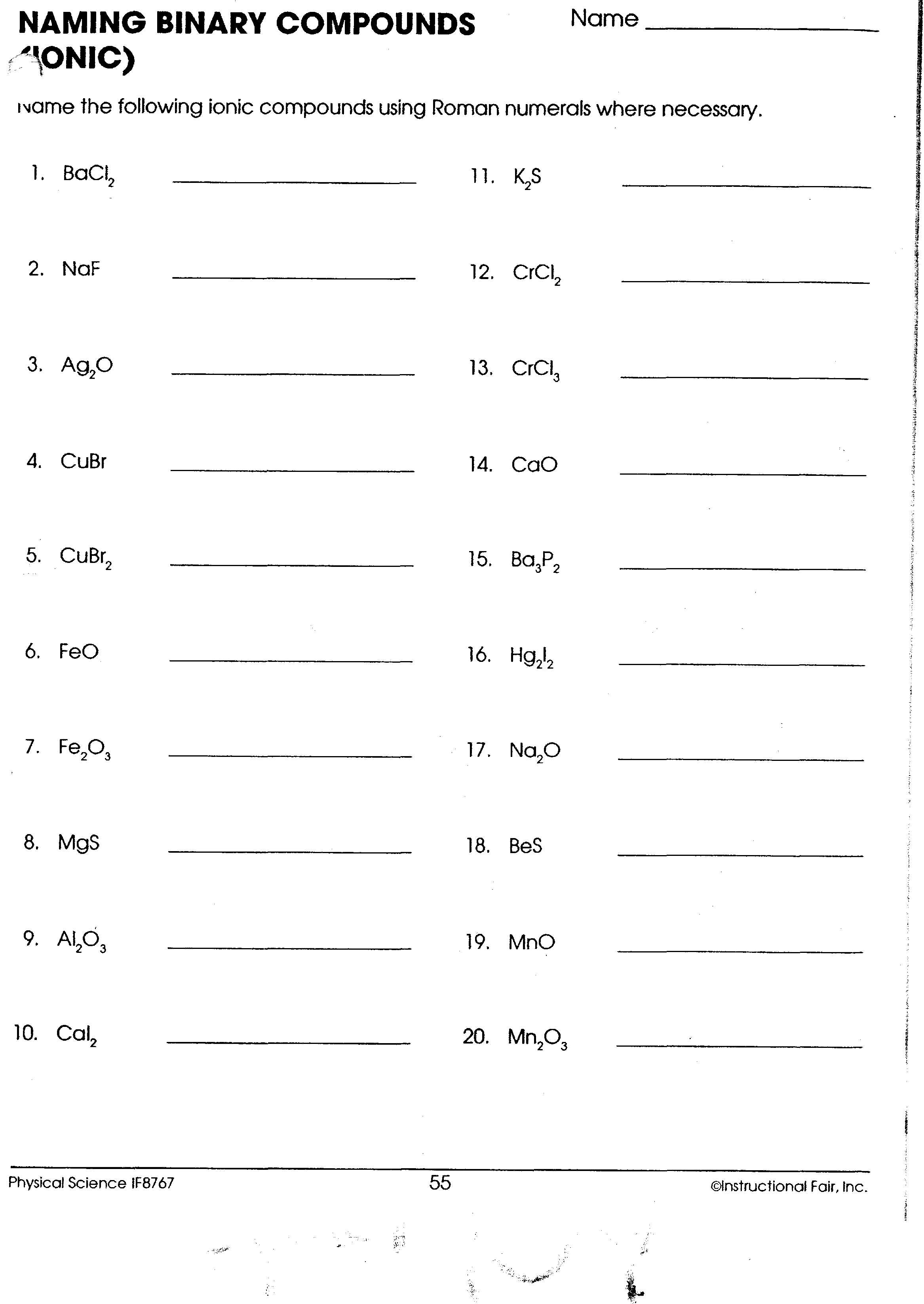 Get 85 Naming Ionic Compounds Worksheets Ideas 1