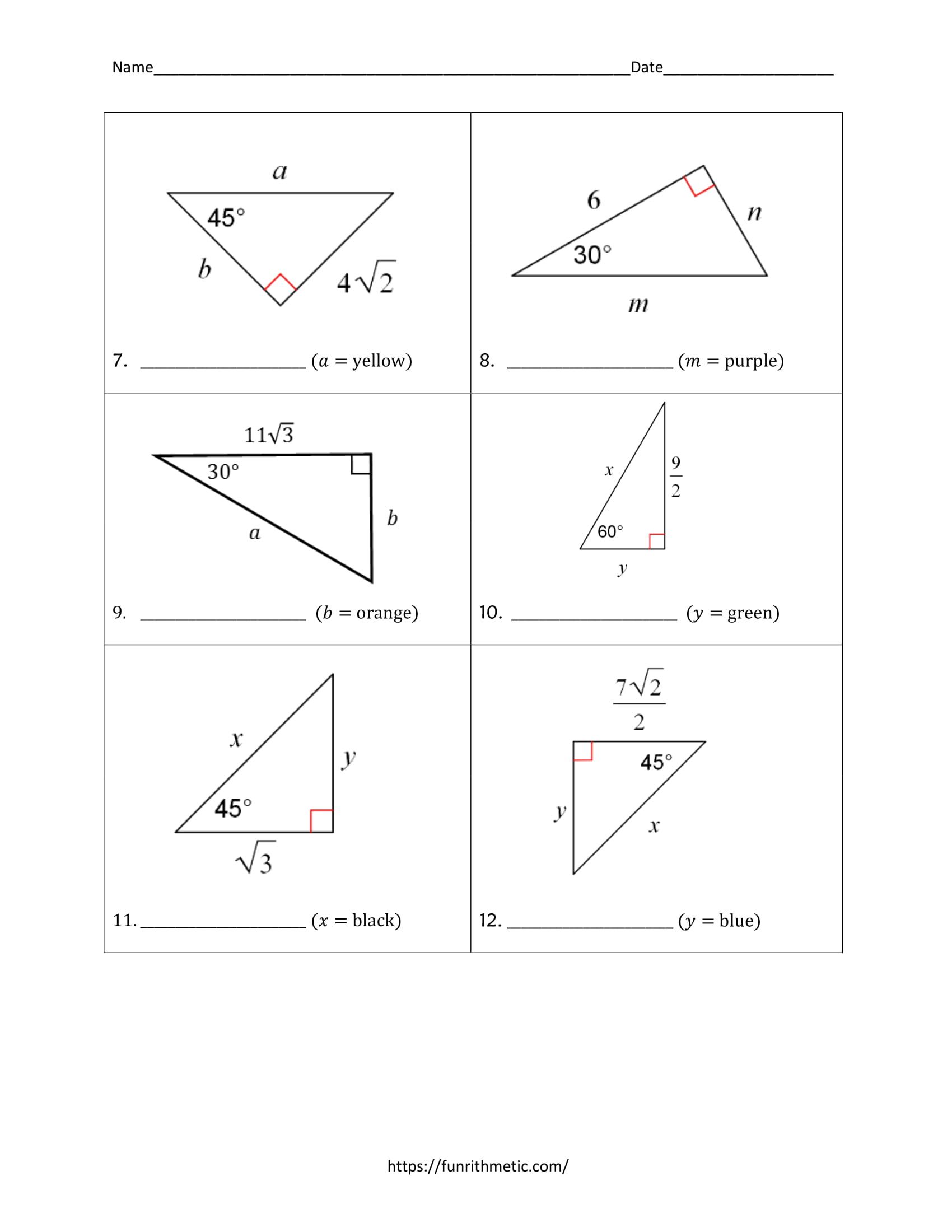 Get 85 Special Right Triangles Worksheets Ideas 22