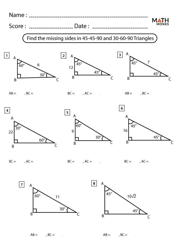 Get 85 Special Right Triangles Worksheets Ideas 51