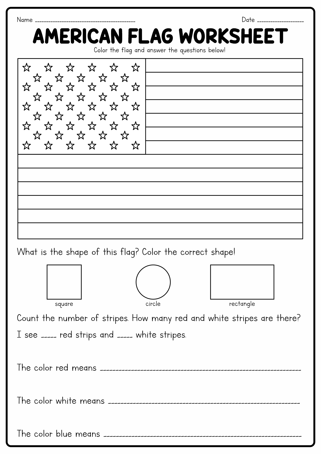 Get 85 Summer Flag Worksheets Ideas 72