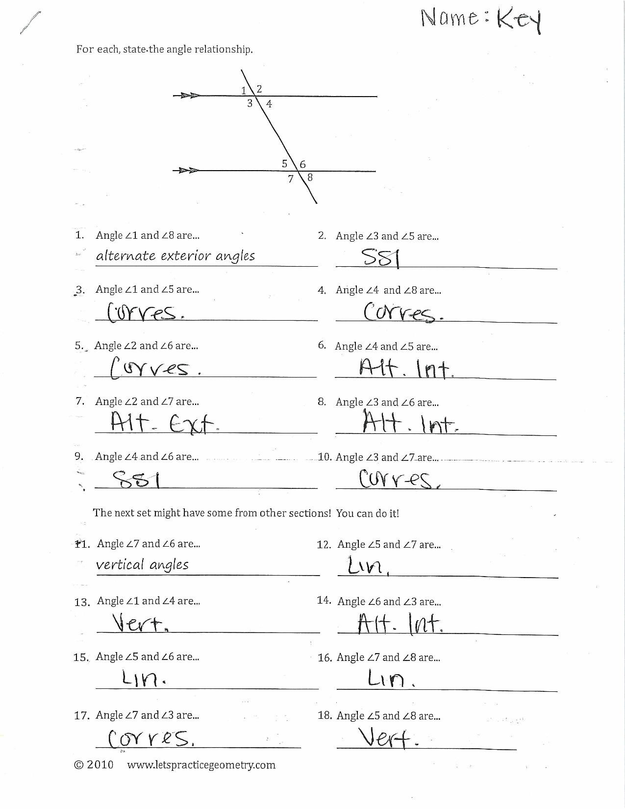 Save 60 Angle Relationships Worksheets Ideas 12