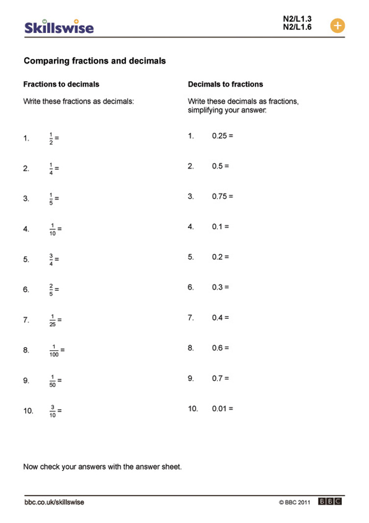 Save 60 Fractions To Decimals Worksheets Ideas 11