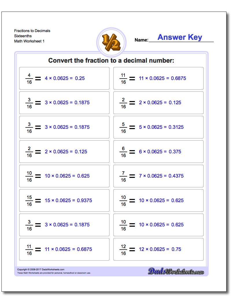 Save 60 Fractions To Decimals Worksheets Ideas 30