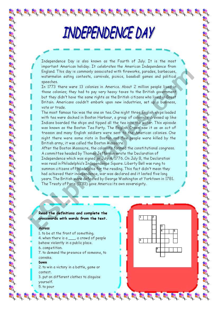 Best 45 Independence Day Worksheet Ideas 20