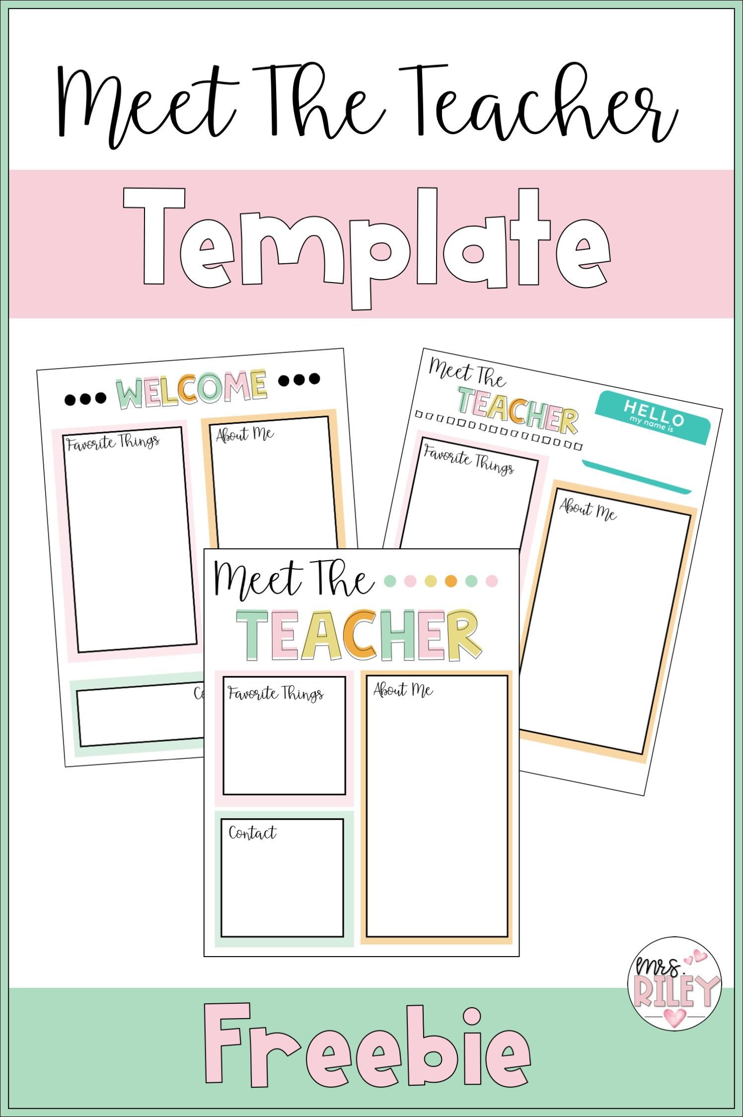 Best 45 Meet The Teacher Template Kindergarten Ideas 6