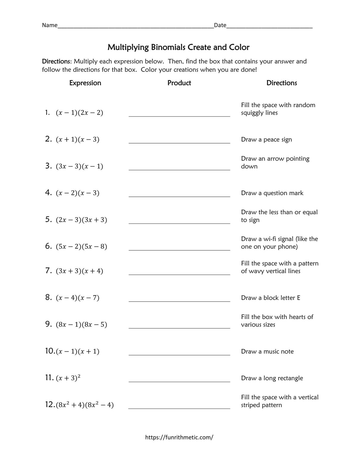 Best 45 Multiplying Binomials Worksheets Ideas 34