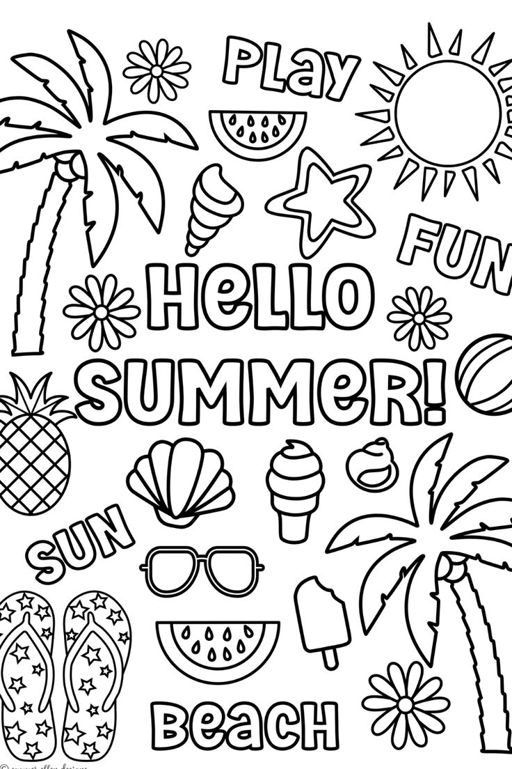 Best 45 Summer Coloring Pages Free Ideas 2