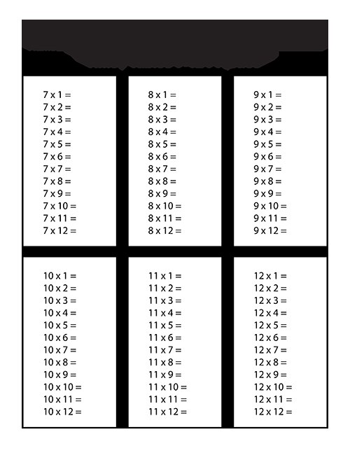 20 9 Multiplication Table Worksheet Free