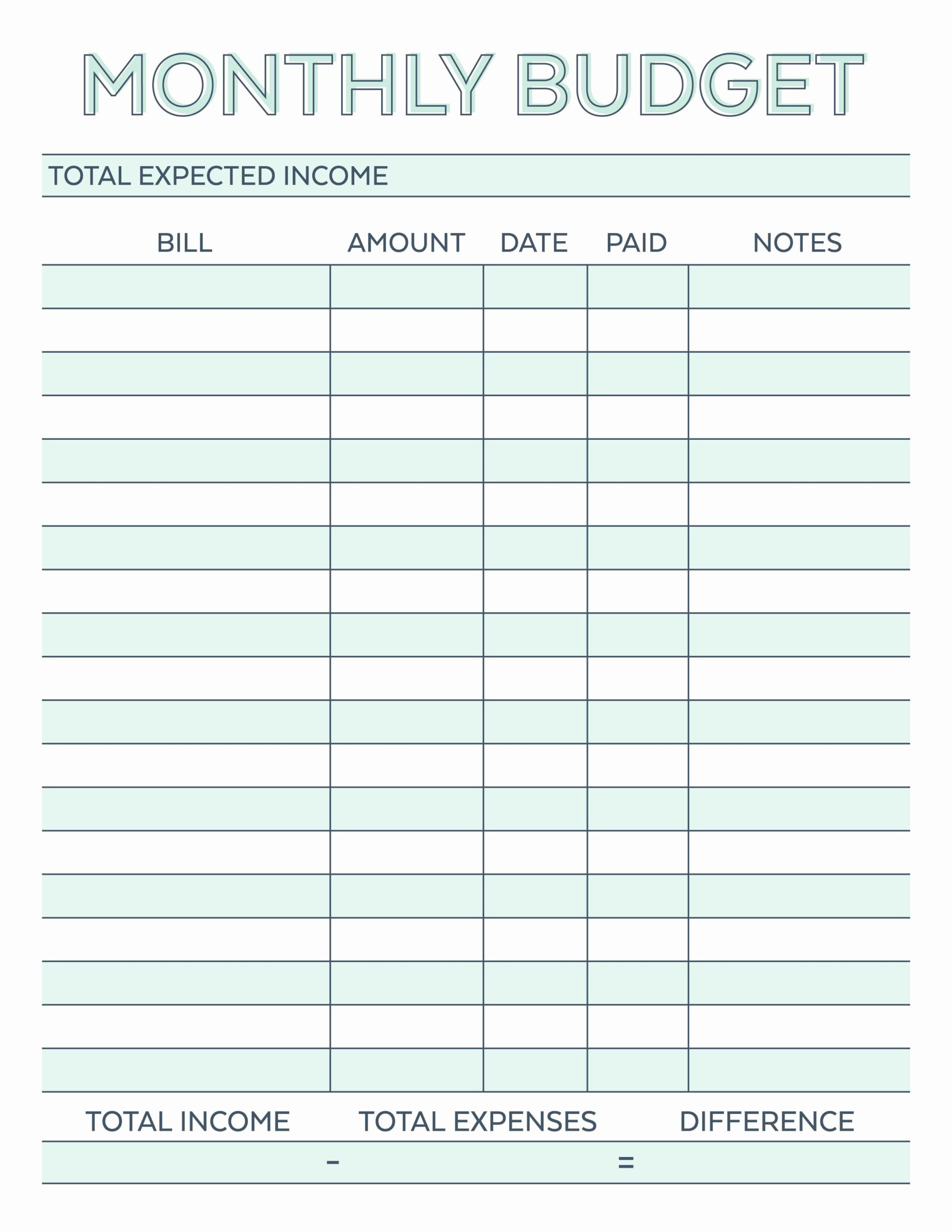 20 Budgeting Worksheet Excel Download