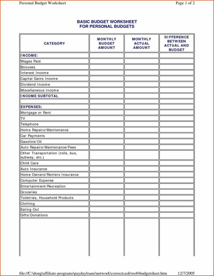 20 Budgeting Worksheet Excel Free
