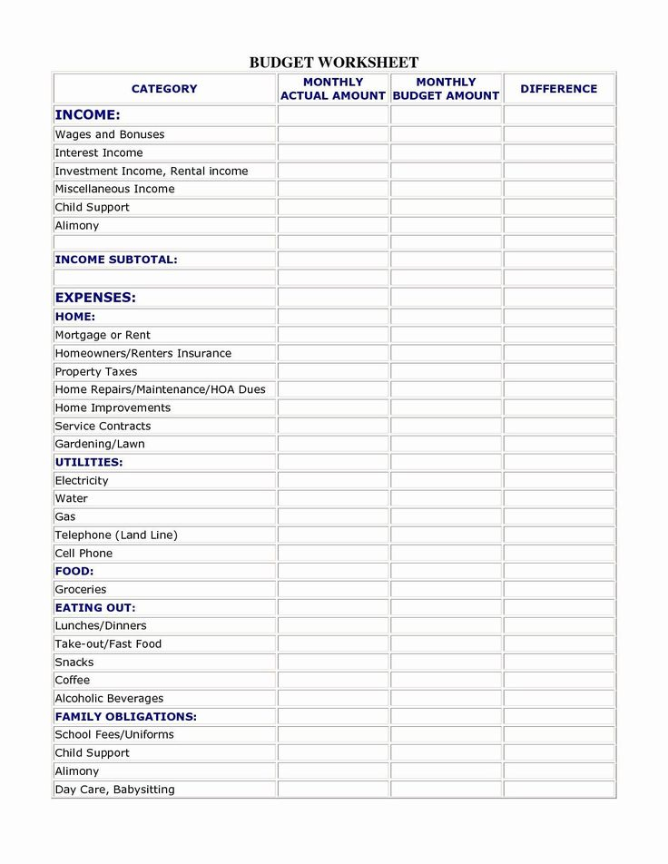 20 Budgeting Worksheet Excel Free