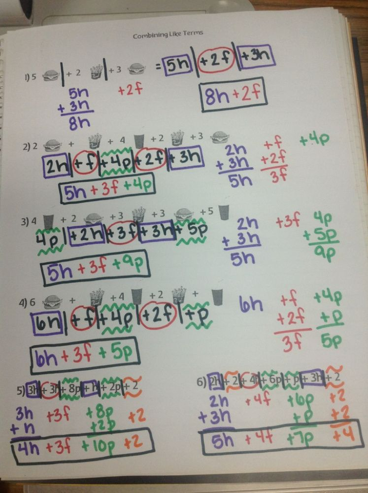 20 Combining Like Terms Worksheet Download